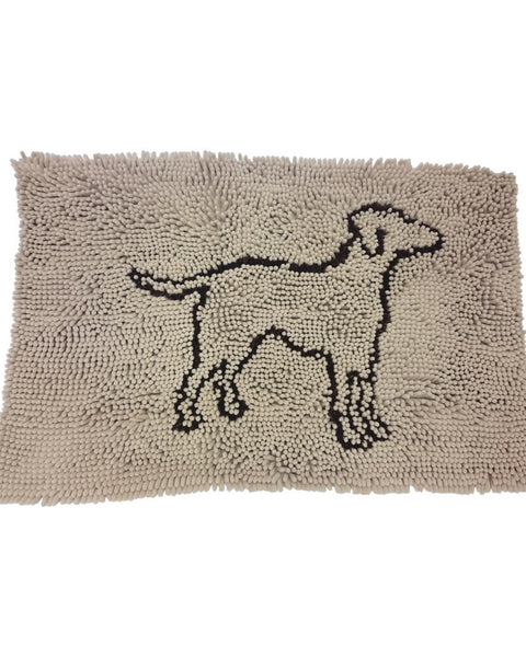 Spot 35” x 24” Tan Clean Paws Micro-fiber Mat