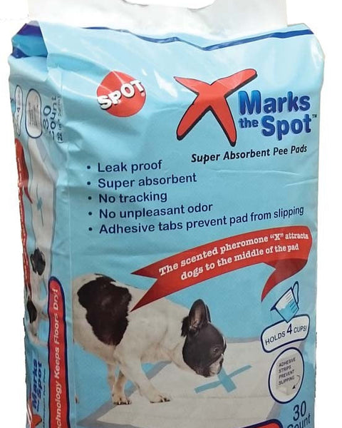 Spot X Marks The Spot Puppy Training Pads White, 1ea/30 pk, 22 In X 22 in