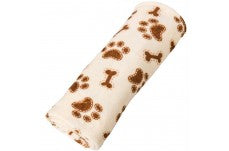 Spot Snuggler Bones/Paws Print Blanket Cream, 1ea/30 In X 40 in