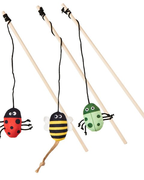 Spot Ethical Love The Earth Insect Teaser Wand Cat Toy Assorted; 1Ea-One Size