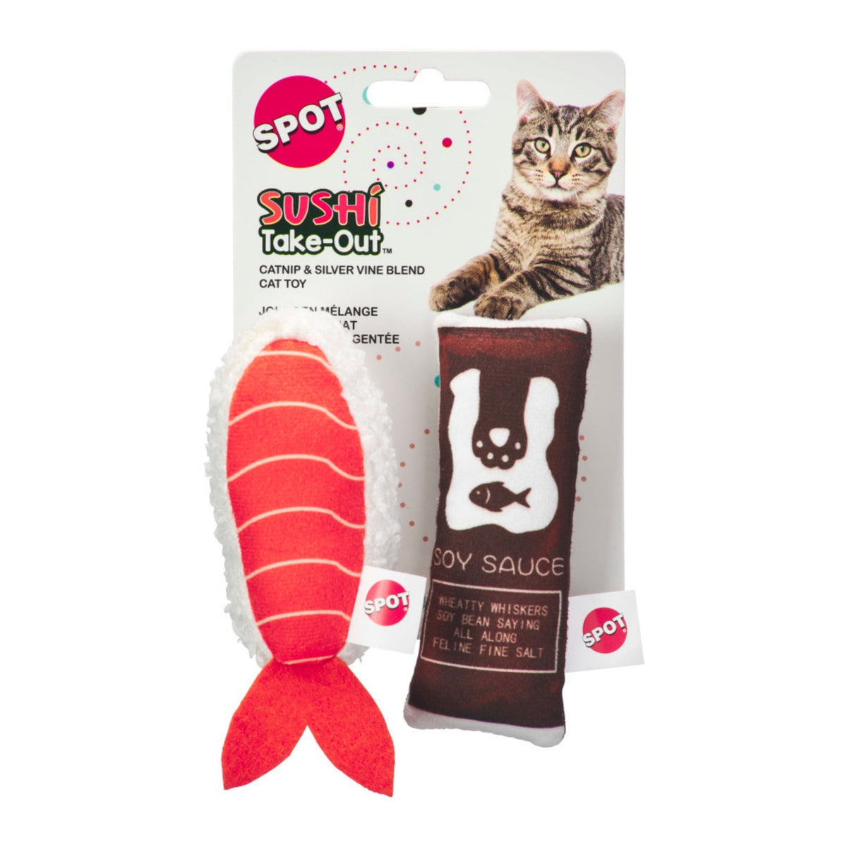 Spot Sushi Take Out Cat Toy Assorted, 1ea/2 pk