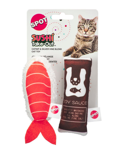 Spot Sushi Take Out Cat Toy Assorted, 1ea/2 pk