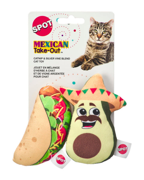 Spot Mexican Take Out Cat Toy Assorted, 1ea/2 pk