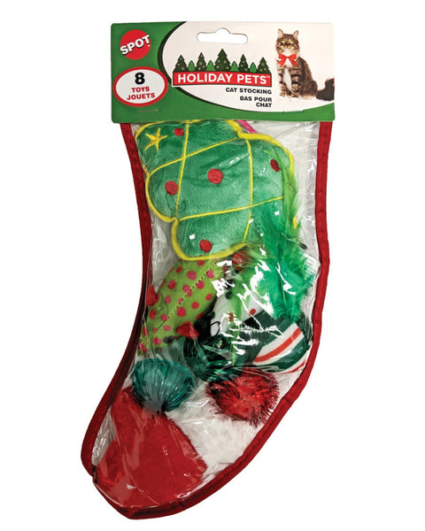 Spot Holiday Cat Stocking 1ea/MD, 8Pc