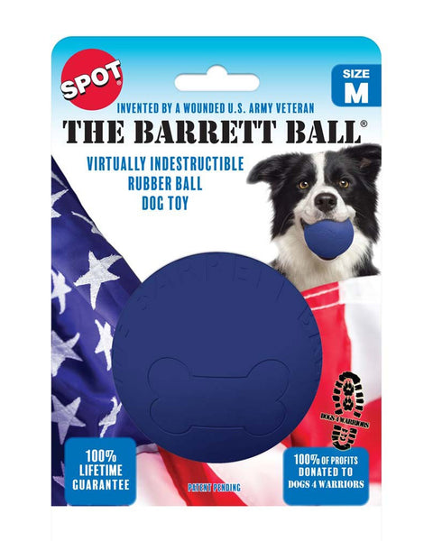 Spot Barrett Ball Dog Toy Blue, 1ea/4 in, MD