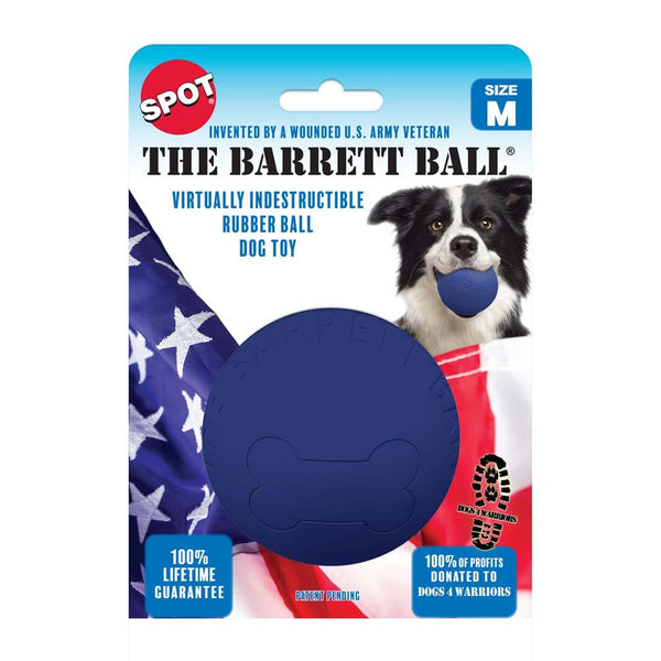 Spot Barrett Ball Dog Toy Blue 1ea/4 in, MD