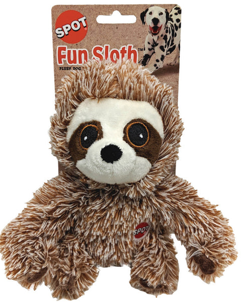 Spot Fun Sloth Plush Dog Toy Assorted 1ea/7 in