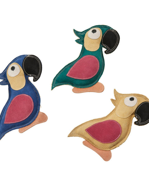 Spot Durafuse Leather Parrot Dog Toy Assorted, 1ea/8 in