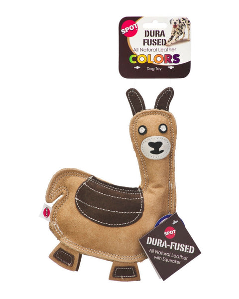 Spot Durafuse Leather Llama Dog Toy Assorted, 1ea/9 in