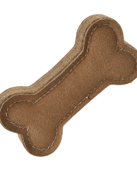 Spot Dura-fuse Leather Chunky Dog Toy Bone, 1ea/6 in