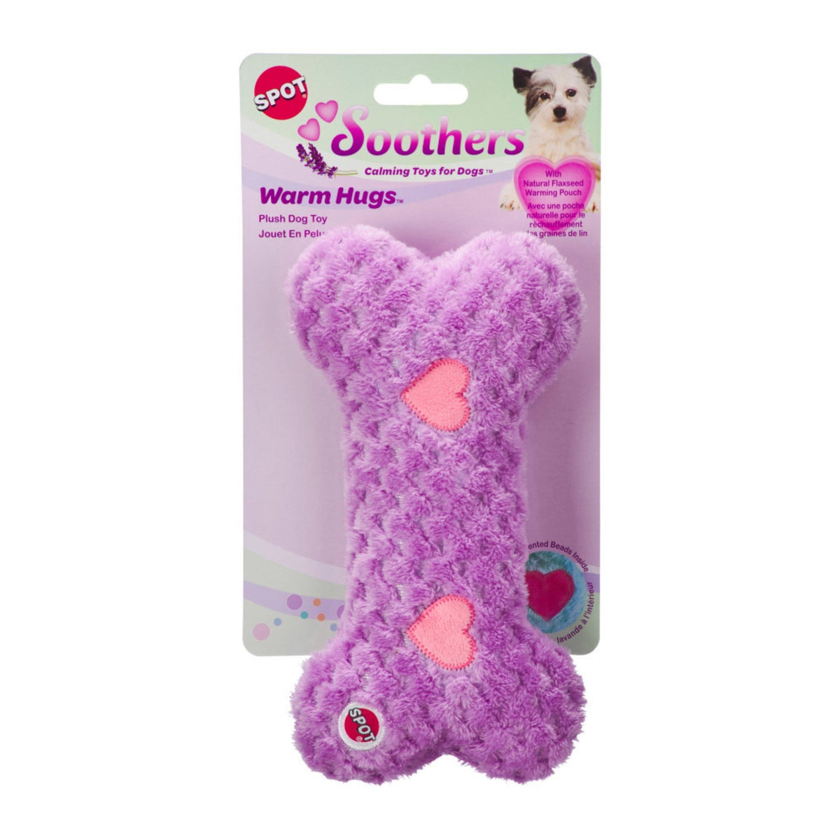 Spot Soothers Warm Hug Bone Dog Toy Assorted, 1ea/9 in