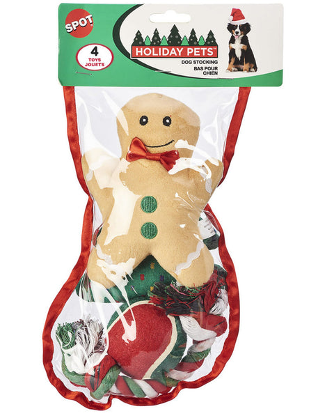 Spot Holiday Dog Stocking 1ea/MD, 4Pc