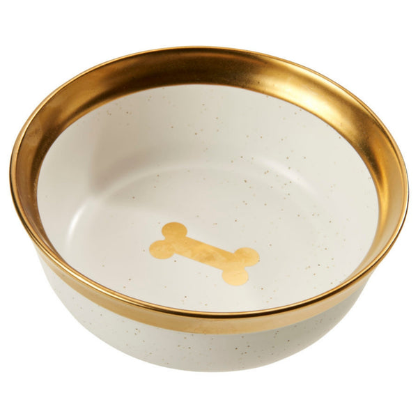 Spot Malibu Dog Dish Gold, 1ea/7 in