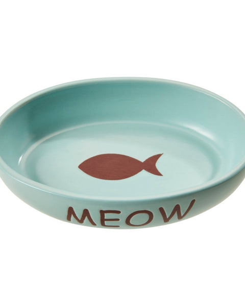 Spot Portofino Oval Cat Dish Sky Blue, 1ea/6 in