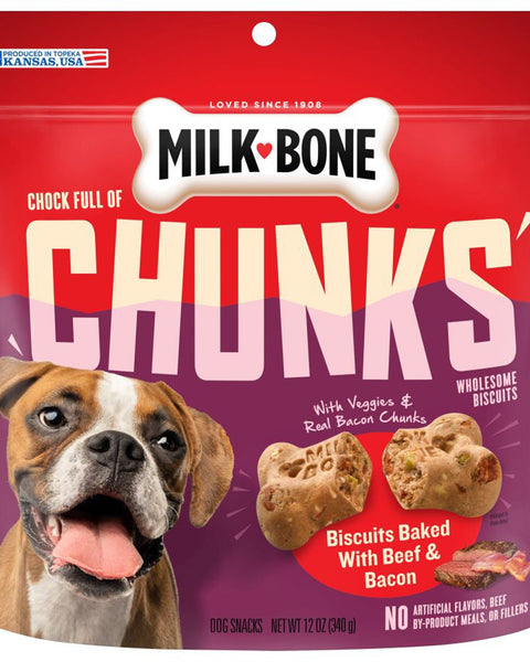 Milk-Bone Chock Full of Chunks Dog Treats Beef & Bacon 1ea/12 oz