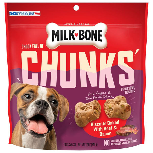 Milk-Bone Chock Full of Chunks Dog Treats Beef & Bacon 1ea/12 oz