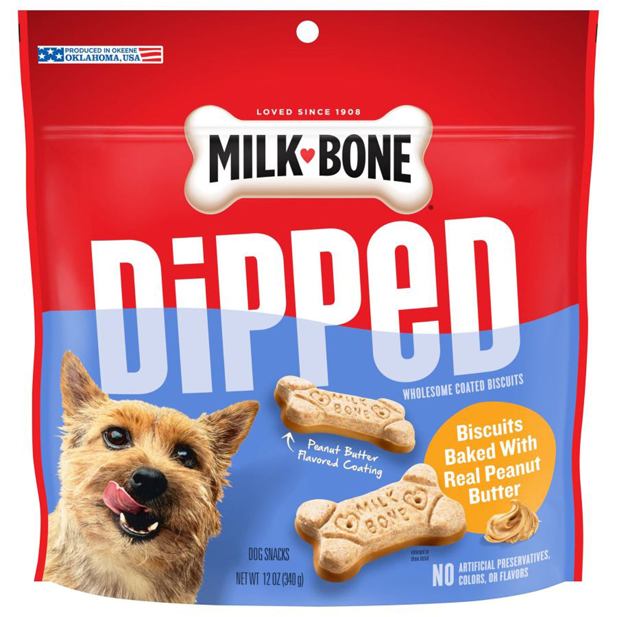 Milk-Bone Dipped Dog Treats Peanut Butter 1ea/12 oz