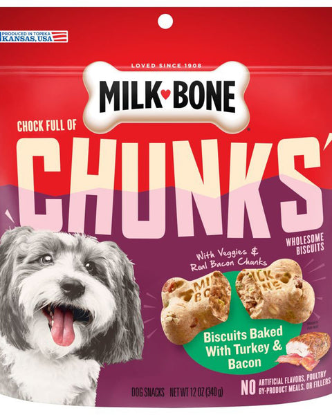 Milk-Bone Chock Full of Chunks Dog Treats Turkey & Bacon 1ea/12 oz