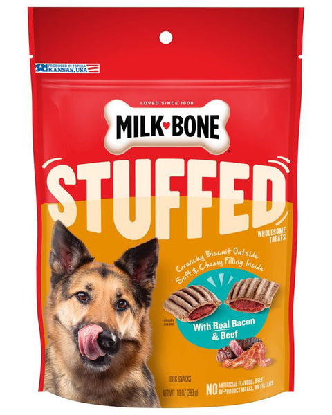 Milk-Bone Stuffed Dog Treats Bacon & Beef 1ea/10 oz