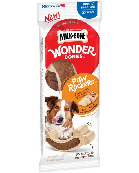 Milk-Bone Wonder Bones Paw Rockers Dog Treats Chicken 1ea/6.2 oz, 2 ct, SM/MD