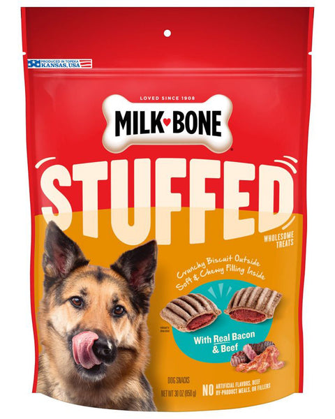 Milk-Bone Stuffed Dog Treats Bacon & Beef 1ea/30 oz