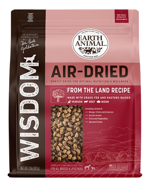 **Earth Animal Dog Wisdom Air-Dried From the Land 2Lb