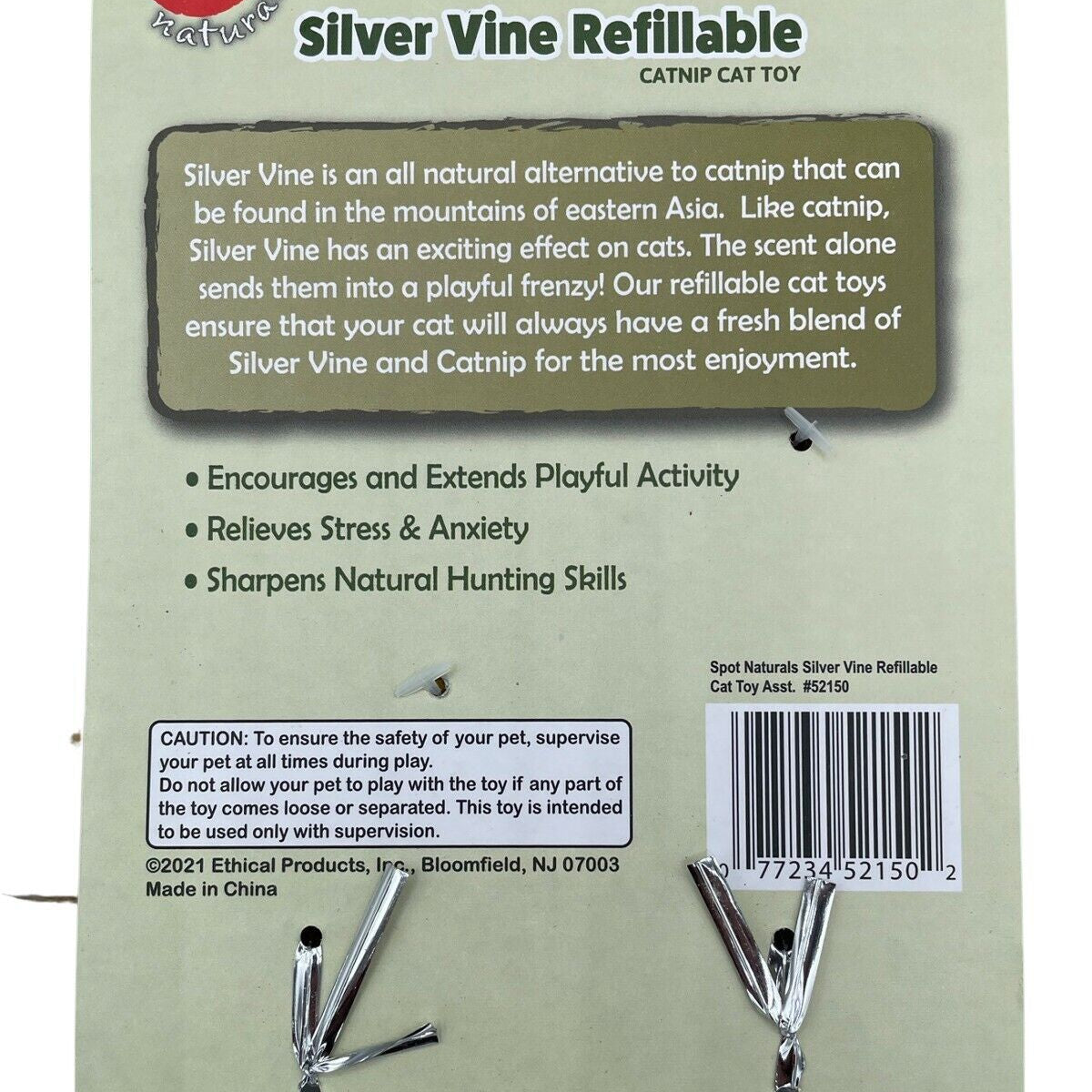 Spot Silver Vine Refillable Cat Toy Assorted Assorted 4in