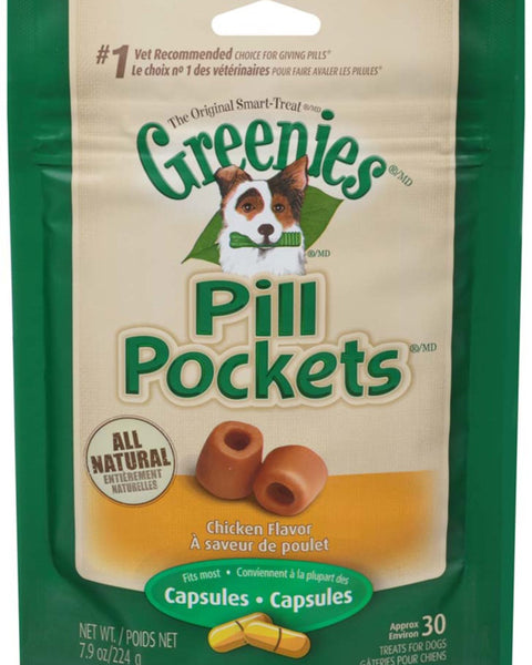 Greenies Pill Pockets for Capsules Chicken 1ea/30 ct, 7.9 oz