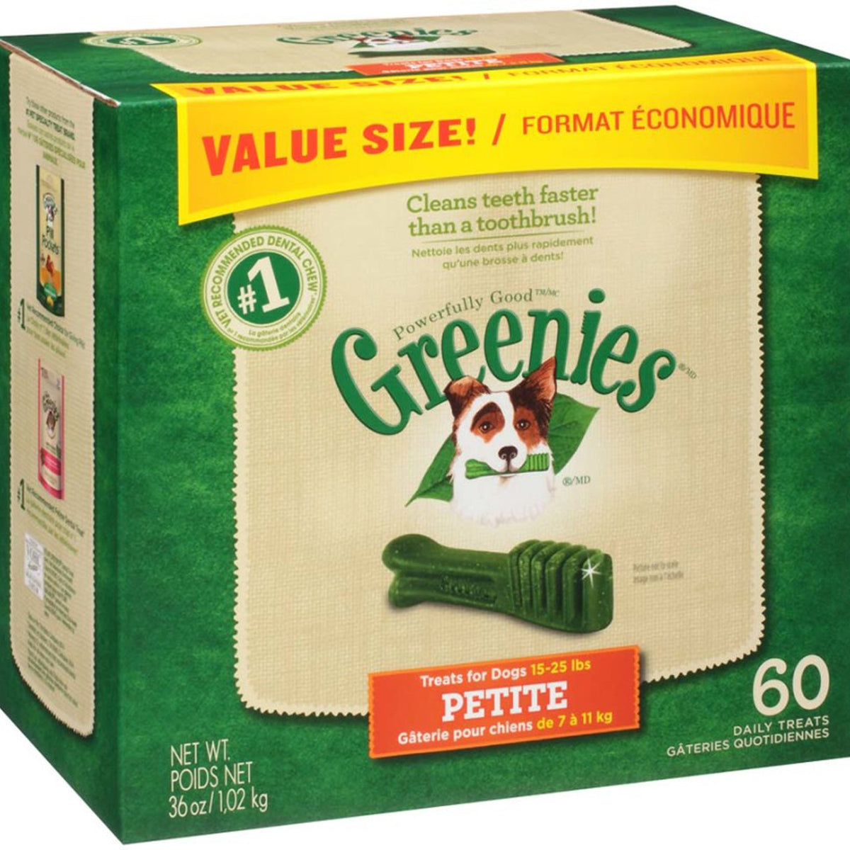 Greenies Dog Dental Treats Petite Original 1ea/36 oz, 60 ct