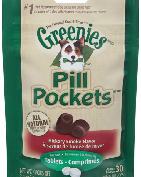 Greenies Pill Pockets for Tablets Hickory Smoke 1ea/30 ct, 3.2 oz