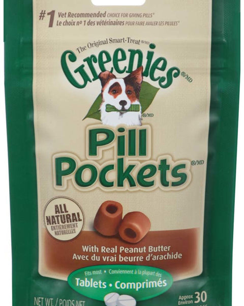 Greenies Pill Pockets for Tablets Peanut Butter 1ea/30 ct, 3.2 oz