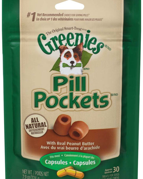 Greenies Pill Pockets for Capsules Peanut Butter 1ea/30 ct, 7.9 oz