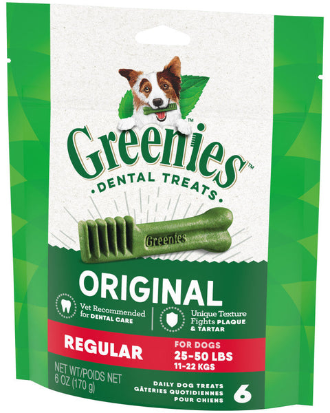 Greenies Dog Dental Treats Regular Original 1ea/6 oz, 6 ct