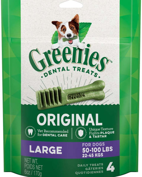Greenies Dog Dental Treats Large Original 1ea/6 oz, 4 ct