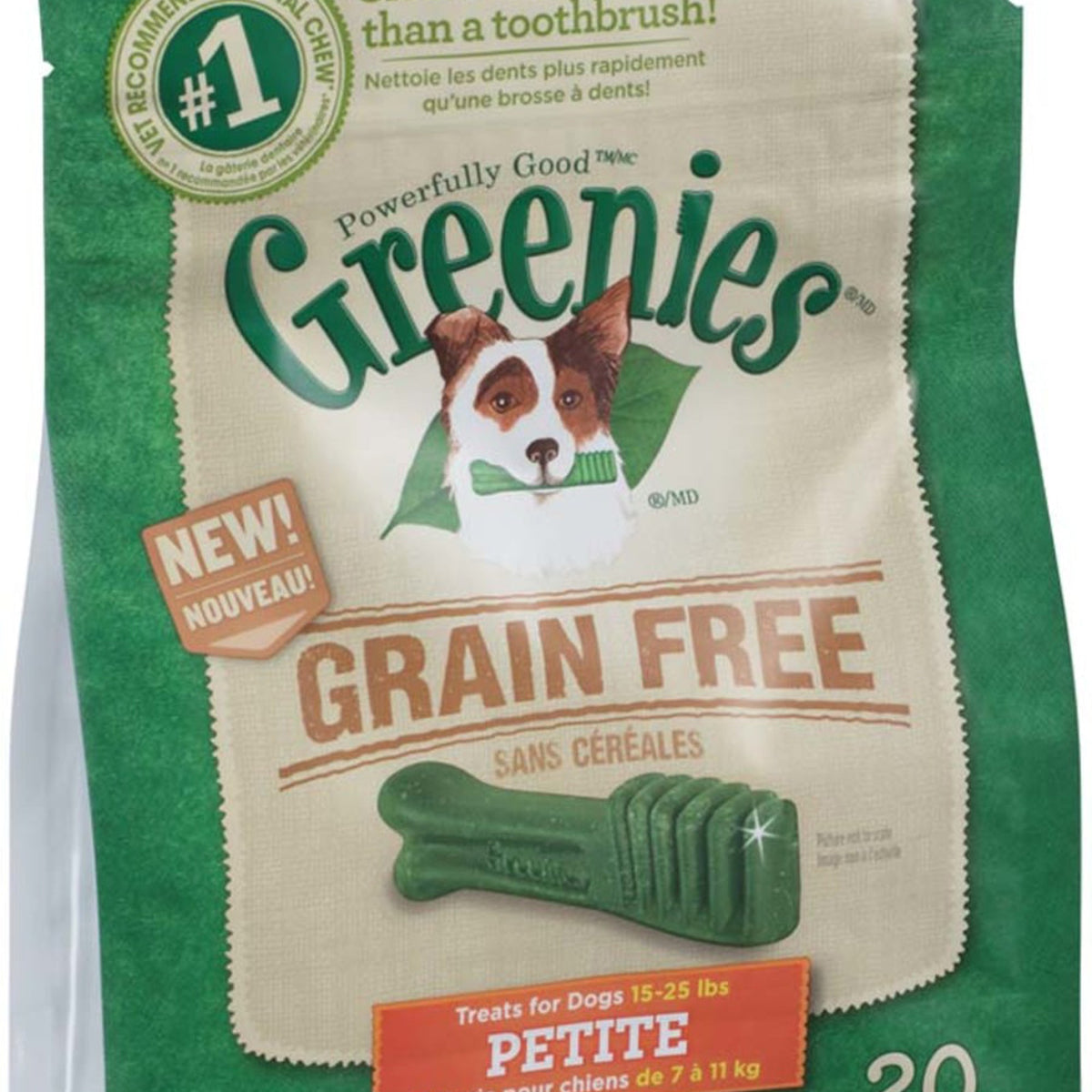 Greenies Grain Free Dog Dental Treats Petite Original 1ea/12 oz, 20 ct