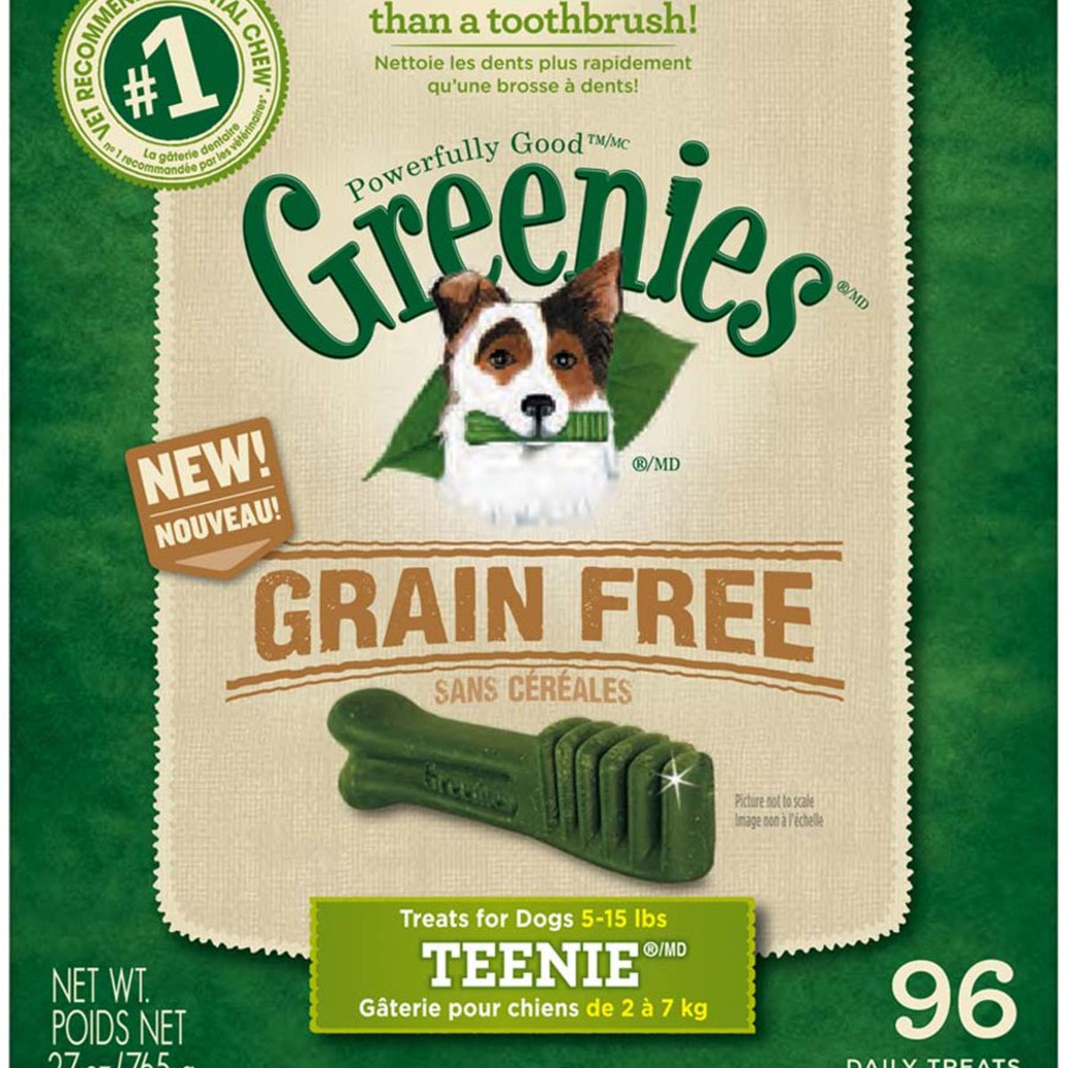 Greenies Grain Free Dog Dental Treats Teenie Original 1ea/27 oz, 96 ct