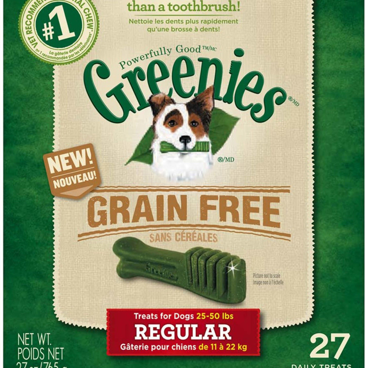 Greenies Grain Free Dog Dental Treats Regular Original 1ea/27 oz, 27 ct