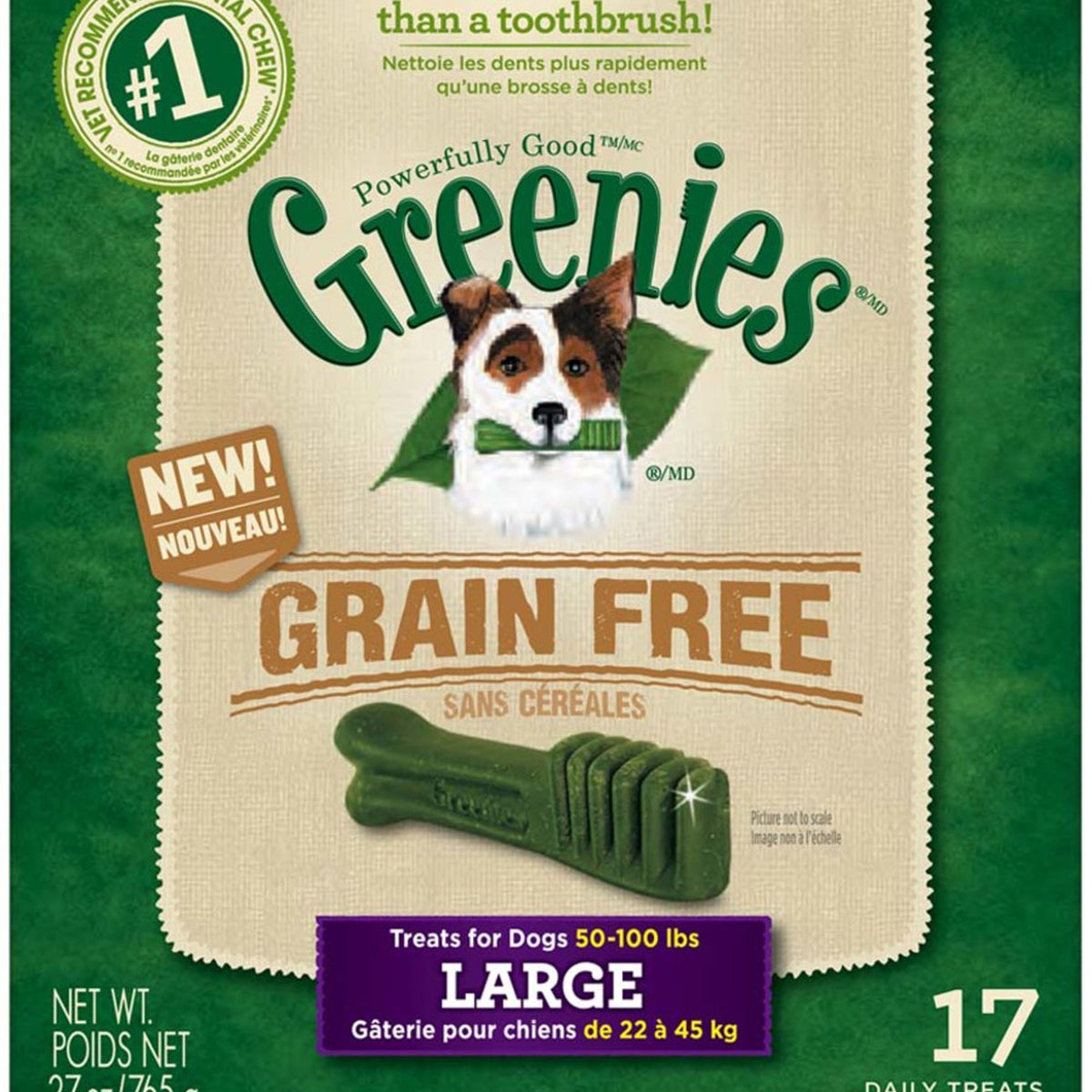 Greenies Grain Free Dog Dental Treats Large Original 1ea/27 oz, 17 ct