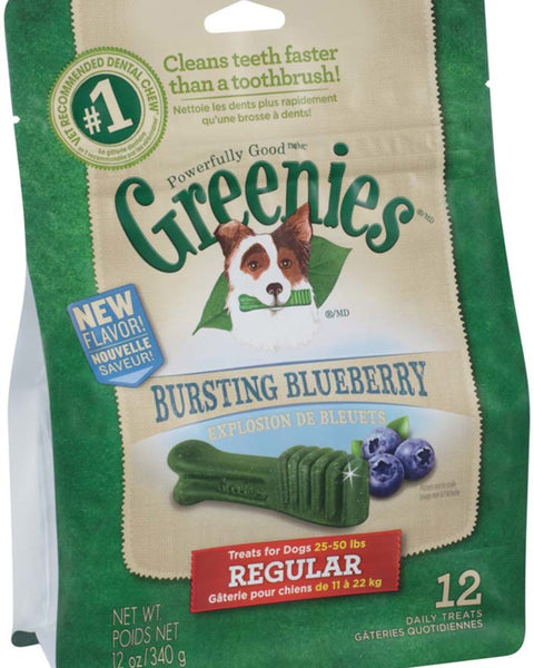 Greenies Dog Dental Treats Regular Blueberry 1ea/12 oz, 12 ct