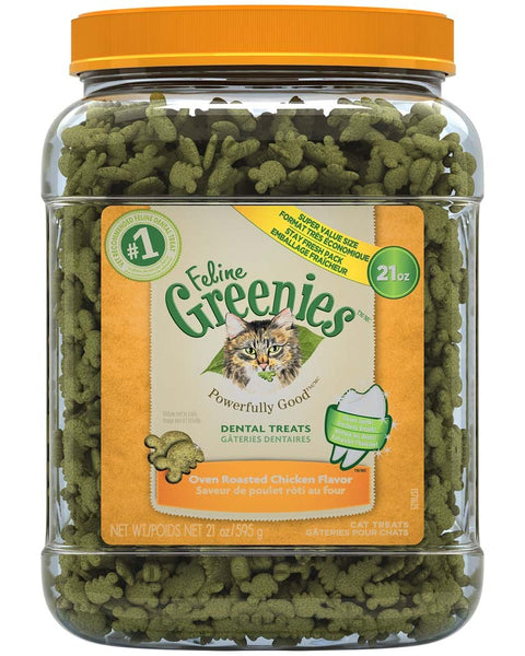 Greenies Feline Adult Cat Dental Treats Oven Roasted Chicken 1ea/21 oz