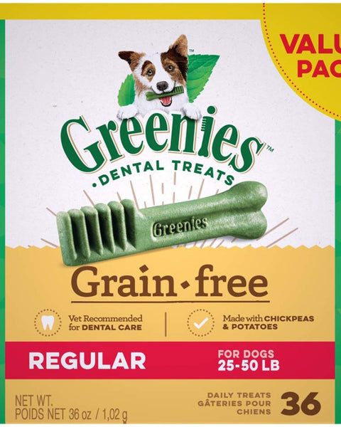 Greenies Grain Free Dog Dental Treats Regular Original 1ea/36 oz, 36 ct