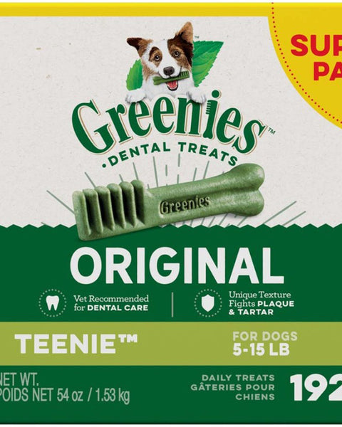 Greenies Dog Dental Treats Teenie Original 1ea/54 oz, 192 ct