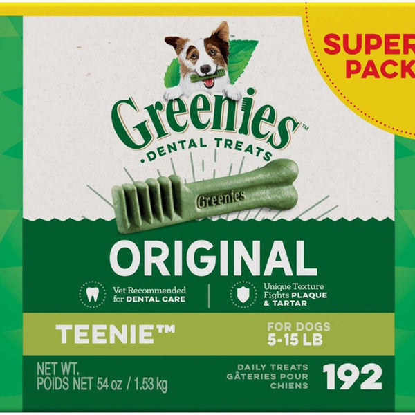 Greenies Dog Dental Treats Teenie Original 1ea/54 oz, 192 ct