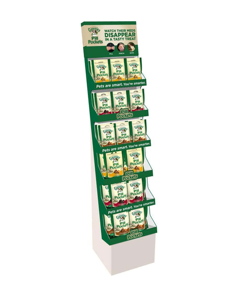Greenies Canine Pill Pocket Mixed Dog Treat Floorstand/Powerwing Display 1ea/33 ct