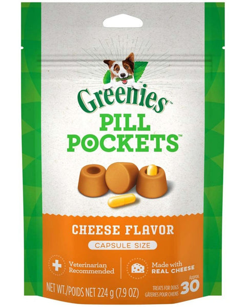 Greenies Pill Pockets for Capsules Cheese 1ea/30 ct, 7.9 oz