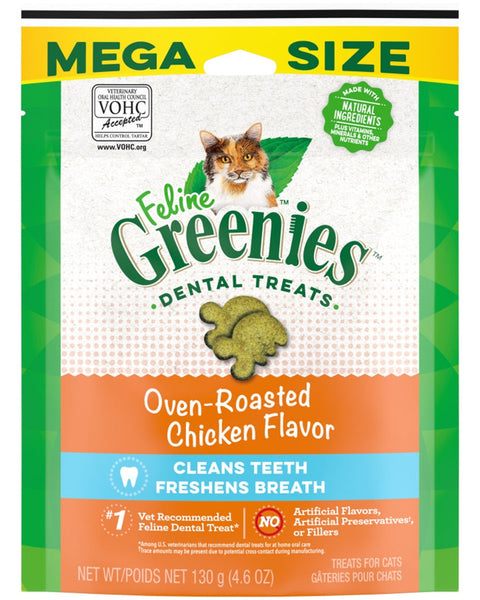 Greenies Feline Adult Cat Dental Treats Oven Roasted Chicken 1ea/4.6 oz