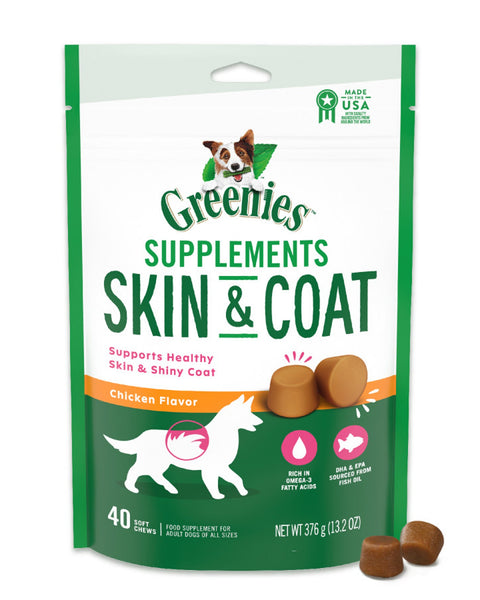 Greenies Skin & Coat Supplements 1ea/40 ct