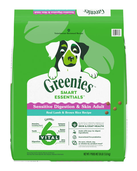 Greenies Smart Essentials Sensitive Digestion & Skin Dry Dog Food Lamb, 1ea/30 lb