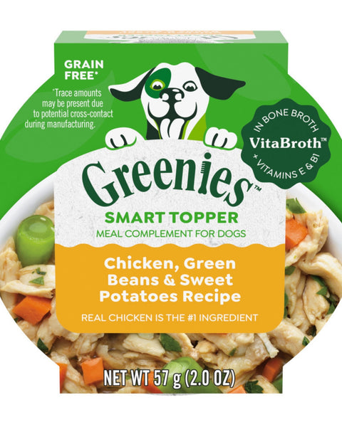 Greenies Smart Topper Grain-Free Meal Compliment for Dogs Chicken, Green Beans & Sweet Potato, 10ea/2oz. (Case of 10)