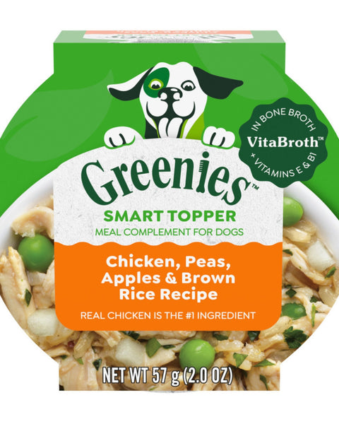 Greenies Smart Topper Meal Compliment for Dogs Chicken, Peas, Apples & Brown Rice, 10ea/2oz. (Case of 10)